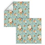 8" Western Autumn / More Florals / Light Dry Green