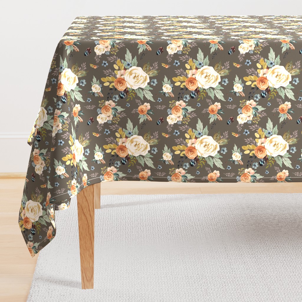 8" Western Autumn / More Florals / Taupe