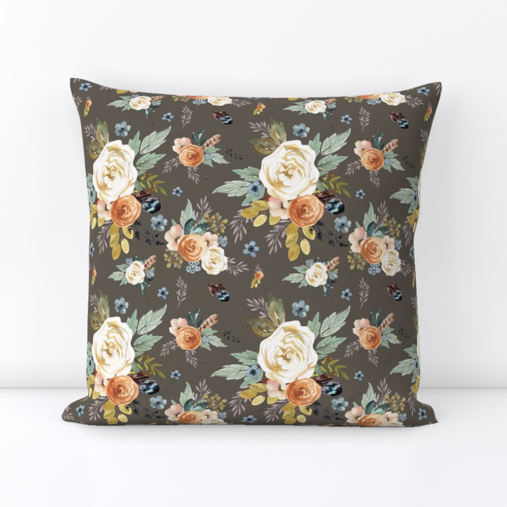 8" Western Autumn / More Florals / Taupe