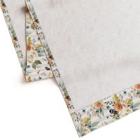 8" Western Autumn / More Florals / Ivory Stripes