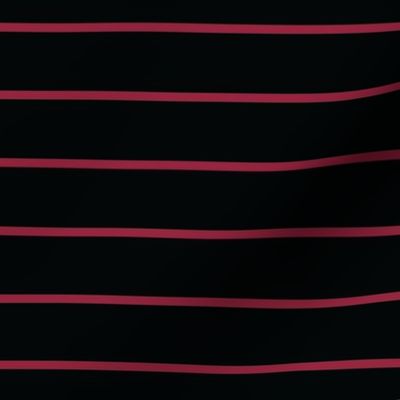 Black and Cardinal Red stripes