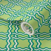 squiggle plaid - green