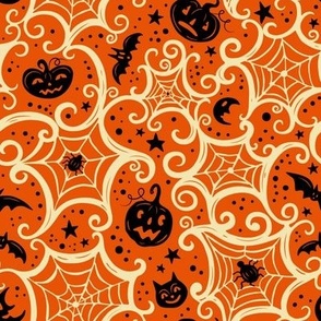 Spooky_Cobwebs_Cream_on_Orange