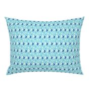 Boats small // blue white trendy kids nursery baby boy sea deep ocean sail starfish nautical marine 