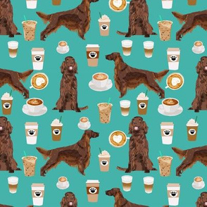 Irish Setter coffee cafe pet dog fabric 1