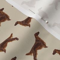 Irish Setter dog breed fabric pattern sand