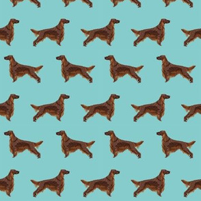 Irish Setter dog breed fabric pattern simple