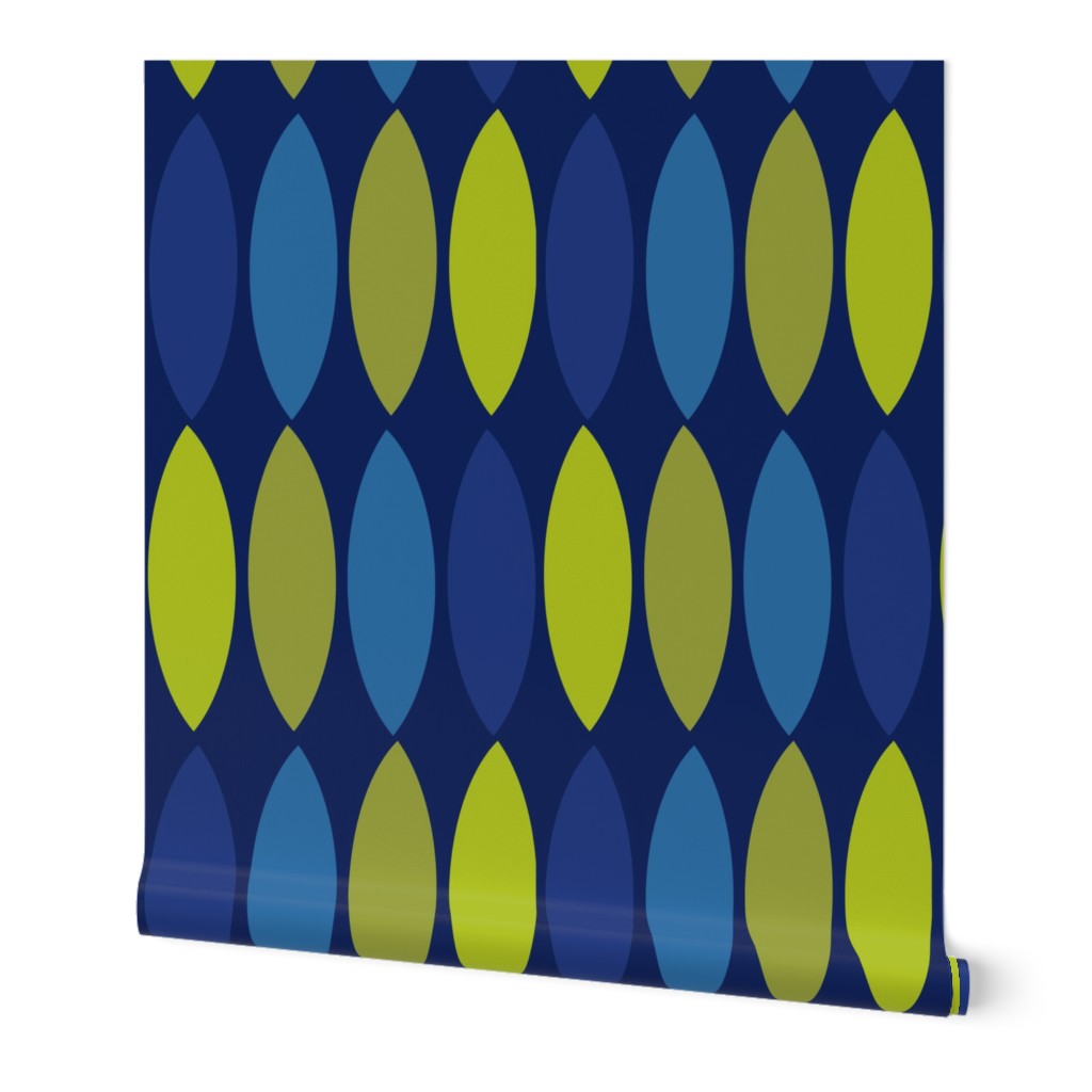 Mod leaves-cobalt blue olive