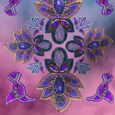 Purple Beadwork