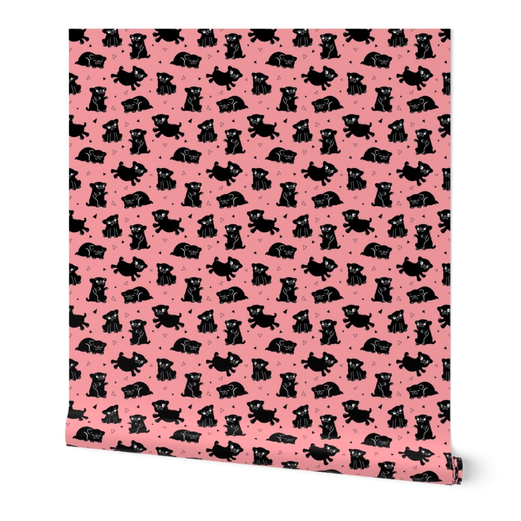 Pug Party-Dog (Pink) Medium size