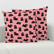 Pug Party-Dog (Pink) Medium size