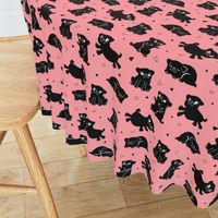 Pug Party-Dog (Pink) Medium size