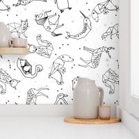 constellations // origami constellations geometric kids animals nursery baby stars