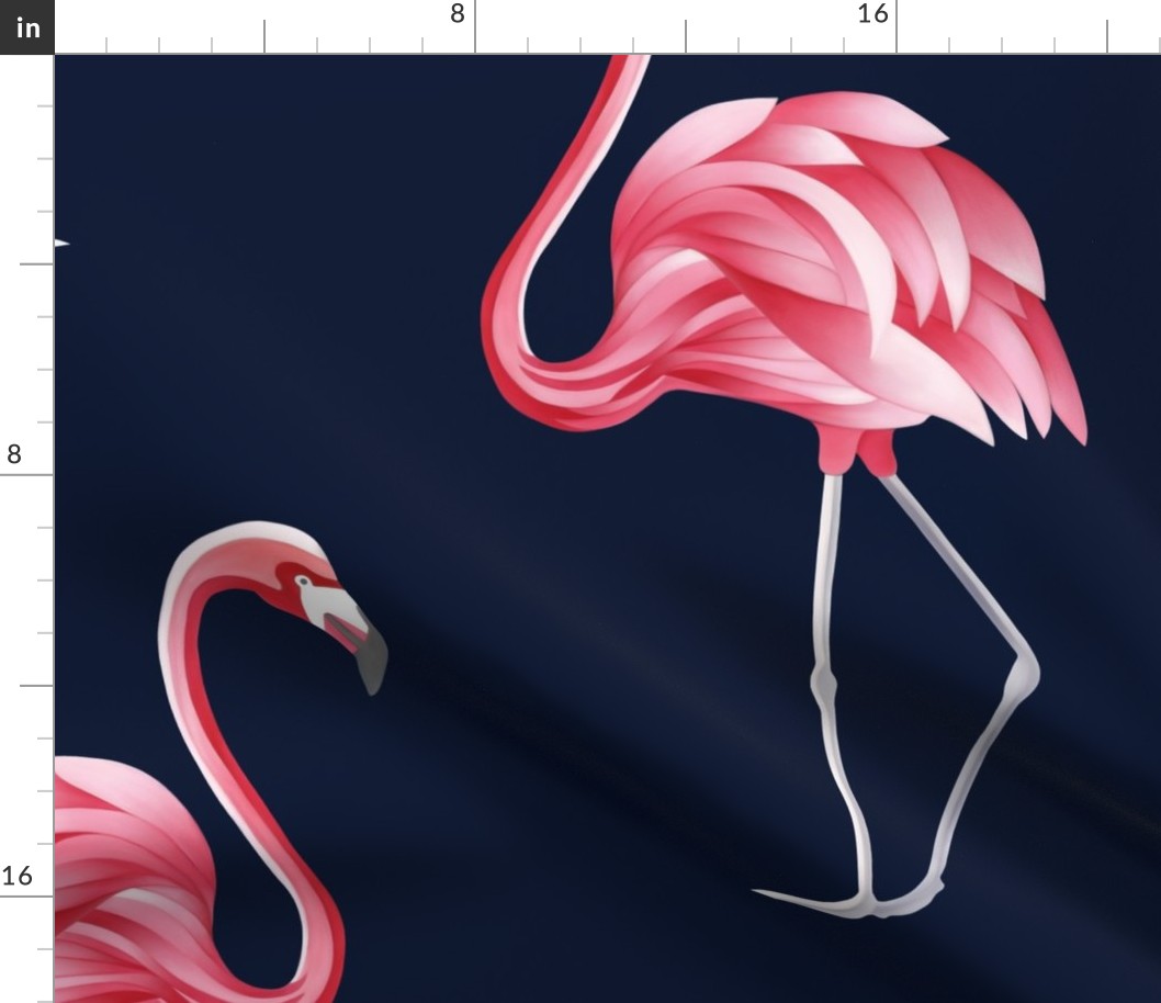 Vintage flamingo big scale