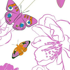 Butterflies love pink!