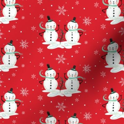 Snowman_Couple_on_Red