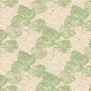 Faded Mulberry Leaves on Handmade Paper