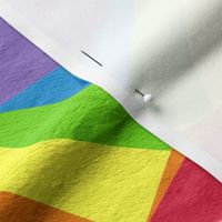 Twisted Squares Rainbow Optical Illusion Quilt Fabric