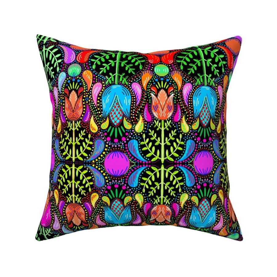 Swedish folk art tulips floral