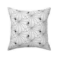 spider webs - grey and white w/ spider - halloween