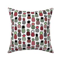 2" Pineapples // Red & Green