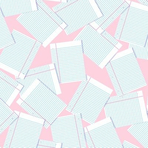 Notebook Paper Scatter - Pink