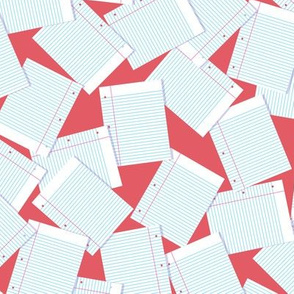 Notebook Paper Scatter - Red