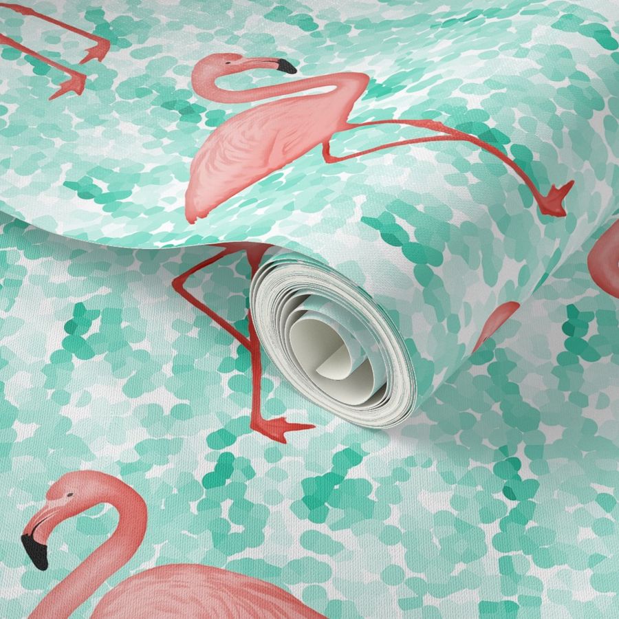 Flamingos Coral / Aqua