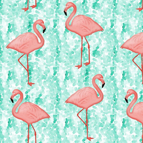 Flamingos Coral / Aqua
