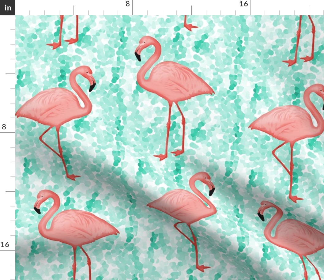 Flamingos Coral / Aqua