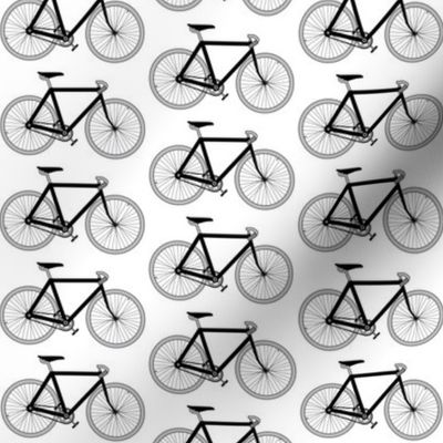 black and white bicycles