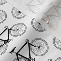 black and white bicycles