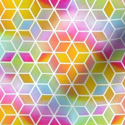 Hexagons - Rainbow 2