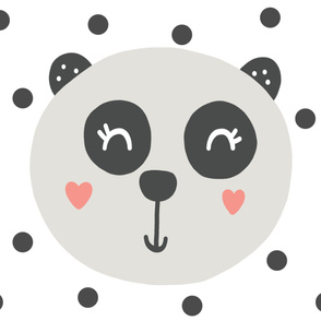 Panda Baby Blanket - Panda Bear - Wholecloth Blanket 
