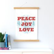 Peace Joy Love Christmas - Fat Quarter Linen Tea Towel