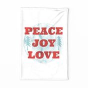 Peace Joy Love Christmas - Fat Quarter Linen Tea Towel