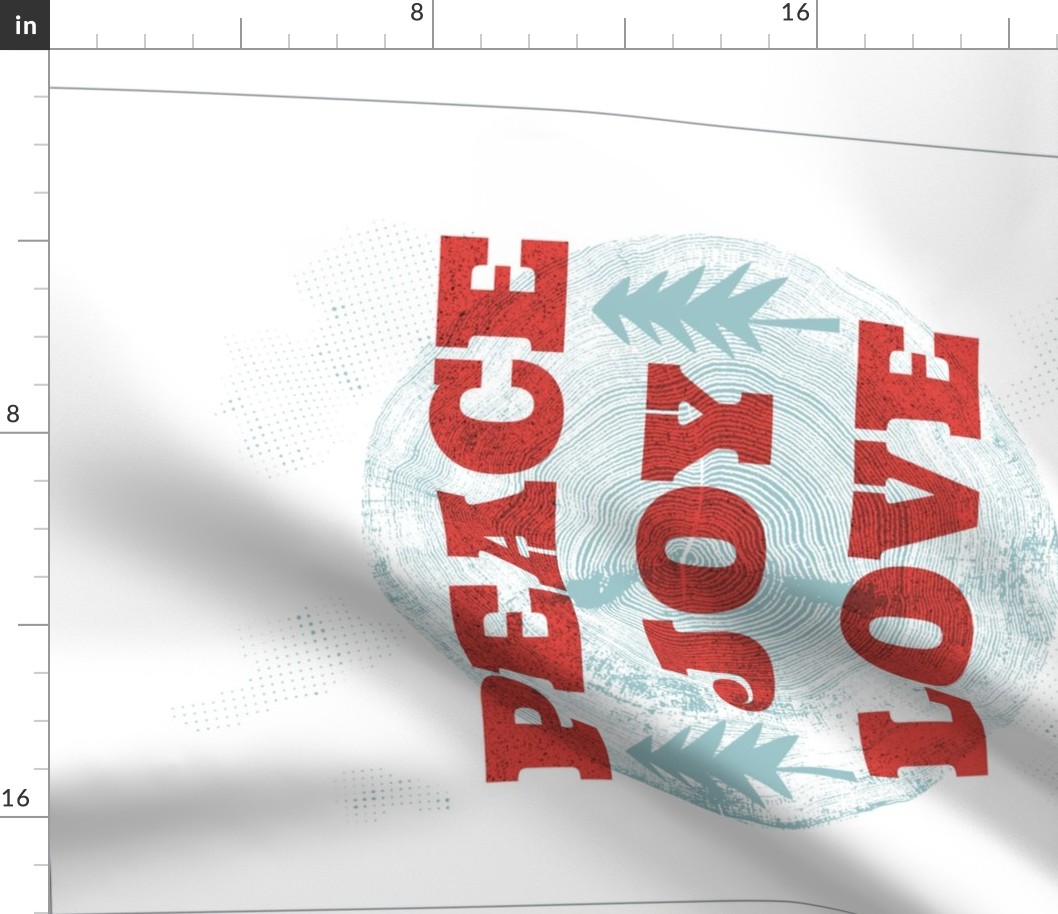 Peace Joy Love Christmas - Fat Quarter Linen Tea Towel