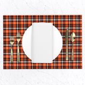 (micro print) pumpkin fall plaid || orange,black,white