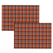 (micro print) pumpkin fall plaid || orange,black,white