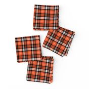 (micro print) pumpkin fall plaid || orange,black,white