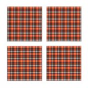 (micro print) pumpkin fall plaid || orange,black,white