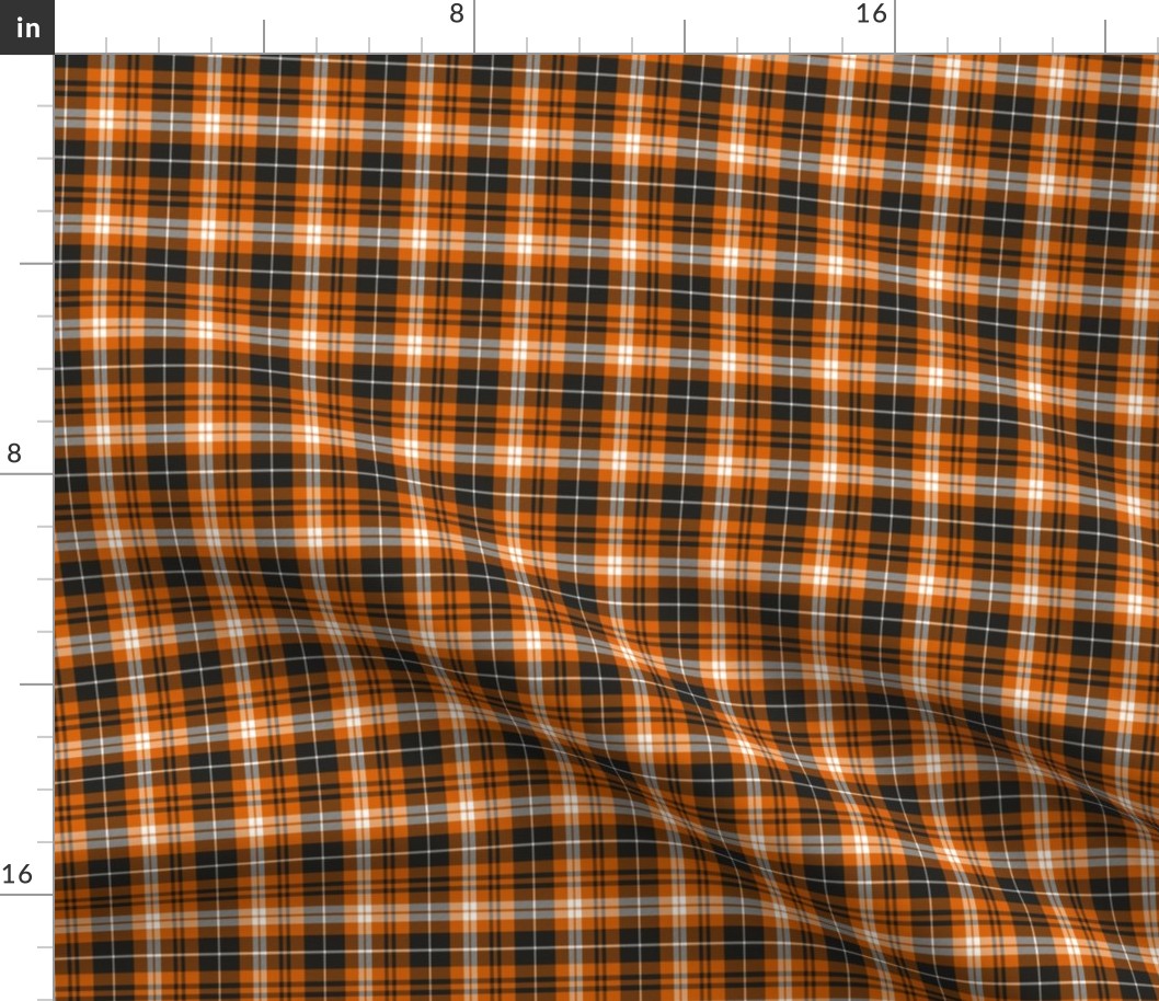 (micro print) pumpkin spice plaid || soft black