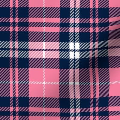 fall plaid || hot pink and navy