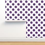 Woven Dots - Black and Purple on White