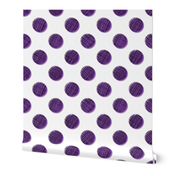 Woven Dots - Black and Purple on White