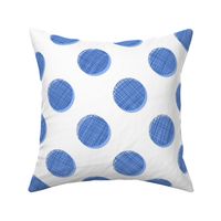 Woven Dots - Blues on White