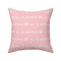 8.5" Sweet Dreams Little One - White on Pink - Moon and Stars