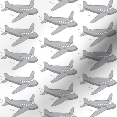 grey airplanes