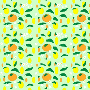 Citrus_fruit_and_flowers_on__mint