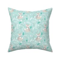 Gray Fox - Sleepy Foxes (crystal) Baby Nursery Woodland Animals Kids Childrens Bedding CR2